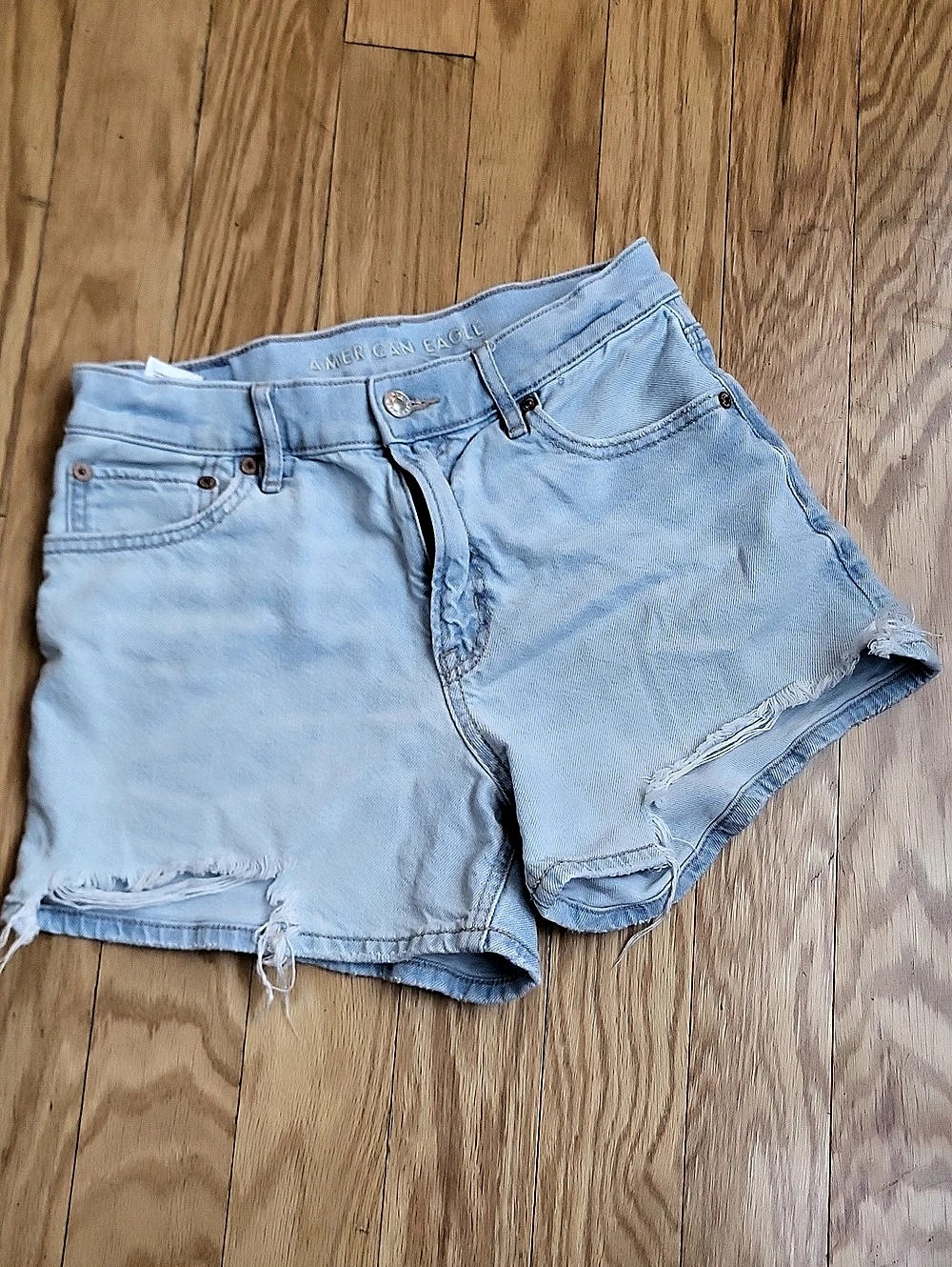 American Eagle Strigid Denim Jean Shorts Blue Size 2